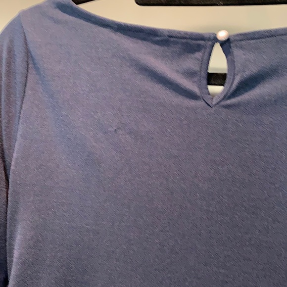 Banana Republic S Navy Blue Stretchy Longer Shirt - Picture 6 of 8